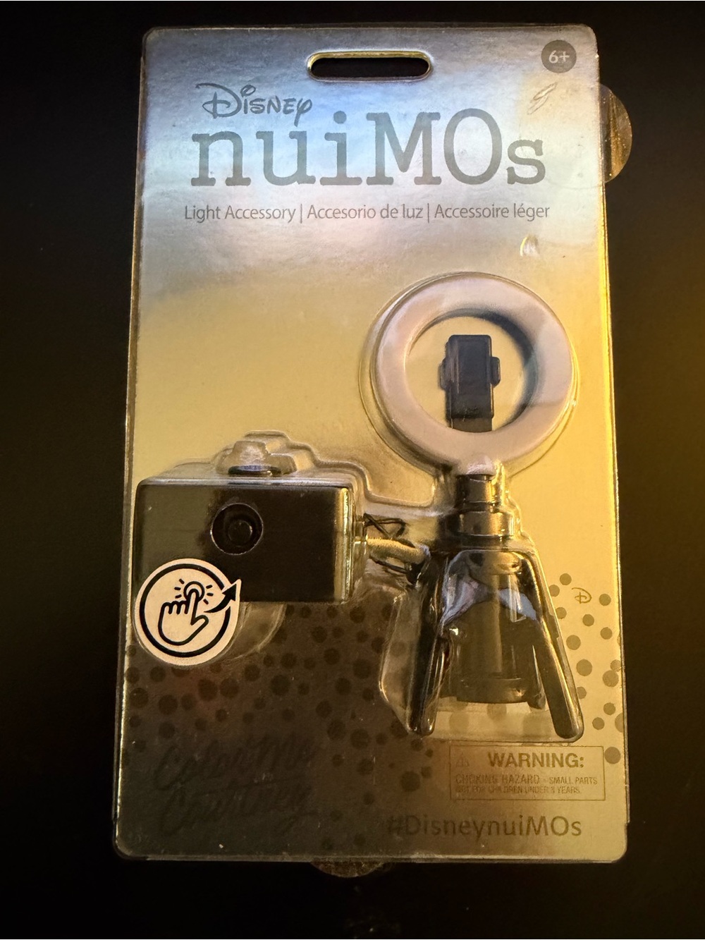 Disney nuiMOs Clip-On Ring Light in Black and Silver